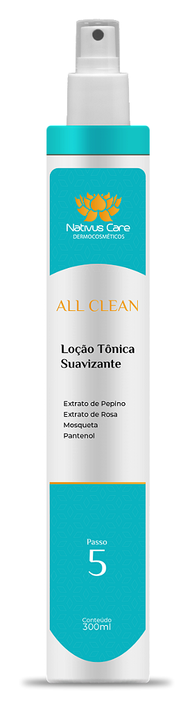 ALL CLEAN - LOÇÃO TÔNICA SUAVIZANTE 300ML - PASSO 5 - 01 UNIDADE