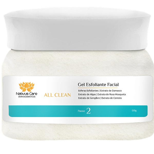 ALL CLEAN- GEL ESFOLIANTE FACIAL 120G - PASSO 2 - O1 UNIDADE