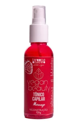 Vegan Beauty Tônico capilar Twoone Onetwo Morango Reconstrução 120ml