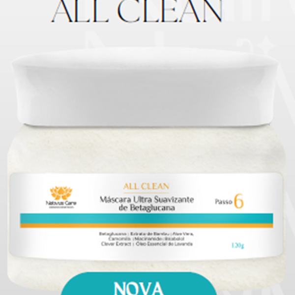 ALL CLEAN - MASCARA ULTRA SUAVIZANTE DE BETAGLUCANA 220G - 01 UNIDADE