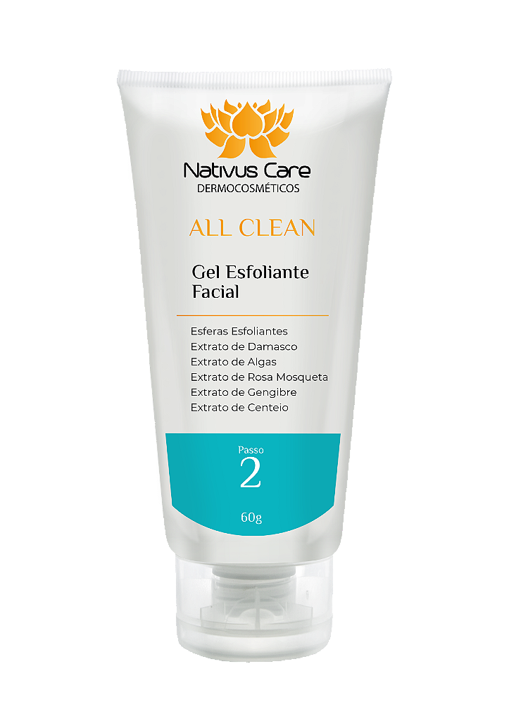 ALL CLEAN- GEL ESFOLIANTE FACIAL 60G - PASSO 2 - O1 UNIDADE